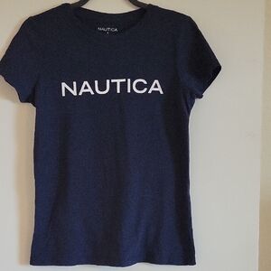 Nautica Blue Fitted Polo T-Shirt Short Sleeve